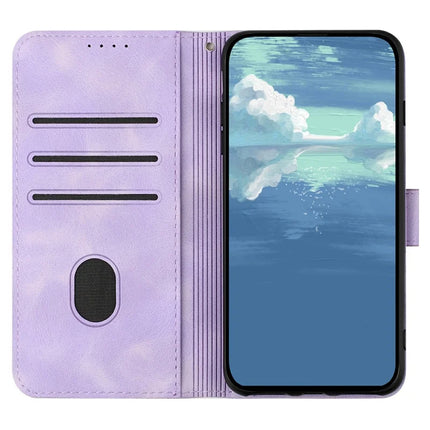 YX0040 For Motorola Moto G55 5G Case Leather Phone Cover Geometry Pattern