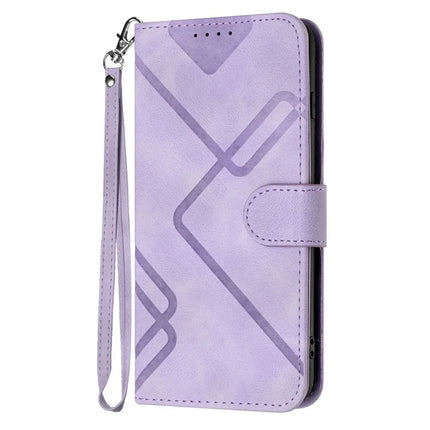 YX0040 For Motorola Moto G55 5G Case Leather Phone Cover Geometry Pattern