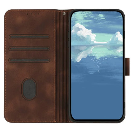 YX0040 For Motorola Moto G55 5G Case Leather Phone Cover Geometry Pattern