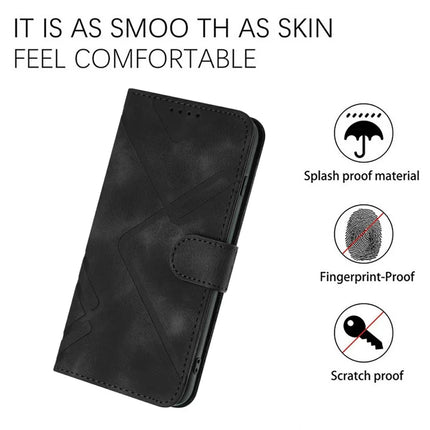 YX0040 For Motorola Moto G55 5G Case Leather Phone Cover Geometry Pattern