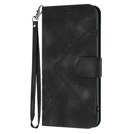 YX0040 For Motorola Moto G55 5G Case Leather Phone Cover Geometry Pattern