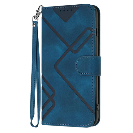YX0040 For Motorola Moto G55 5G Case Leather Phone Cover Geometry Pattern