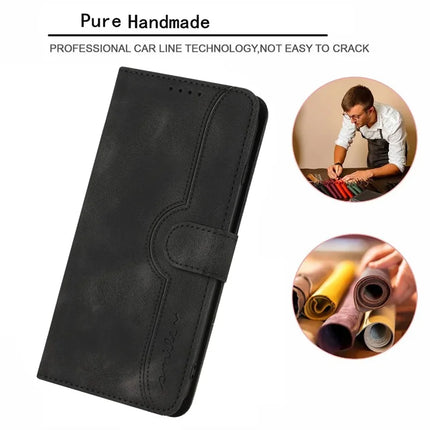 YX0030 For Motorola Moto G55 5G Case Leather Phone Cover Wallet Stand Design