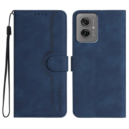 YX0030 For Motorola Moto G55 5G Case Leather Phone Cover Wallet Stand Design - Sapphire