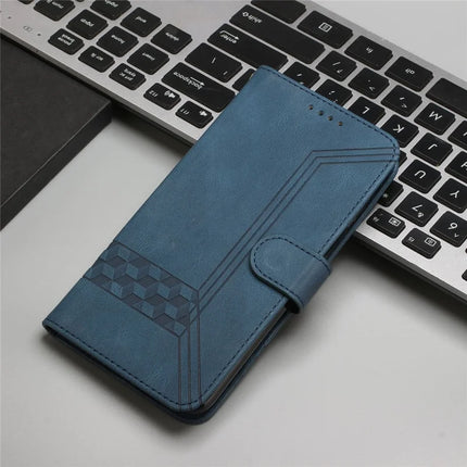 YX0010 Series for Motorola Moto G55 5G Wallet Case Rhombus Lines Leather Phone Cover