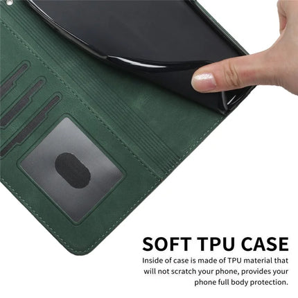 YX0010 Series for Motorola Moto G55 5G Wallet Case Rhombus Lines Leather Phone Cover