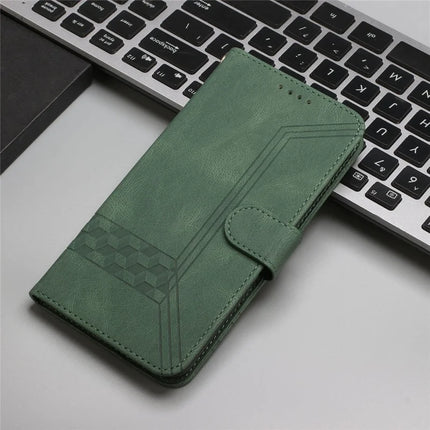 YX0010 Series for Motorola Moto G55 5G Wallet Case Rhombus Lines Leather Phone Cover