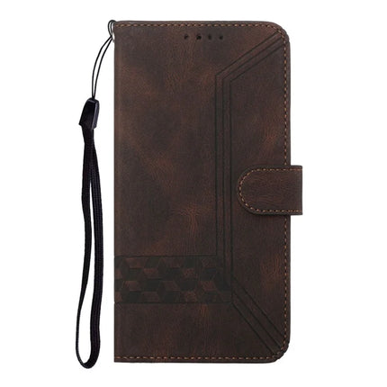 YX0010 Series for Motorola Moto G55 5G Wallet Case Rhombus Lines Leather Phone Cover