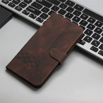 YX0010 Series for Motorola Moto G55 5G Wallet Case Rhombus Lines Leather Phone Cover