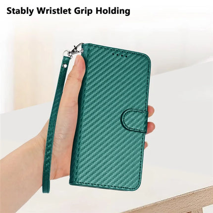 YX0070 For Motorola Moto G35 5G Wallet Case Carbon Fiber Texture Leather Cell Accessories Phone Cover