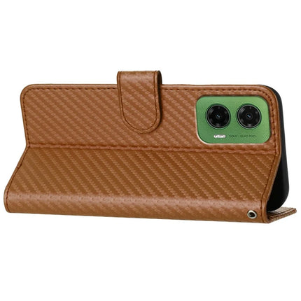 YX0070 For Motorola Moto G35 5G Wallet Case Carbon Fiber Texture Leather Cell Accessories Phone Cover