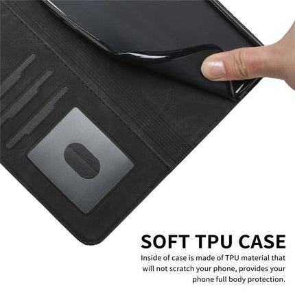 YX0010 Series for Motorola Moto G35 5G Wallet Case Rhombus Lines Leather Phone Cover