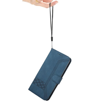 YX0010 Series for Motorola Moto G35 5G Wallet Case Rhombus Lines Leather Phone Cover