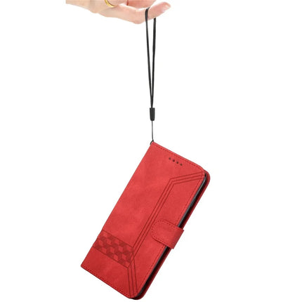 YX0010 Series for Motorola Moto G35 5G Wallet Case Rhombus Lines Leather Phone Cover