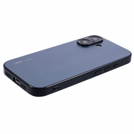 For iPhone 16 Case Acrylic+TPU+Metal Anti-Scratch Phone Cover with Electroplating Frame