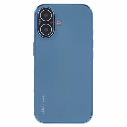 For iPhone 16 Case Acrylic+TPU+Metal Anti-Scratch Phone Cover with Electroplating Frame