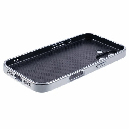 For iPhone 16 Case Acrylic+TPU+Metal Anti-Scratch Phone Cover with Electroplating Frame