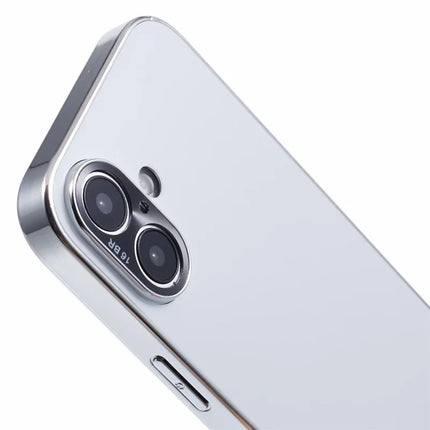 For iPhone 16 Case Acrylic+TPU+Metal Anti-Scratch Phone Cover with Electroplating Frame