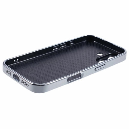 For iPhone 16 Cover Cross Texture PU Leather Coated TPU Cell Phone Case