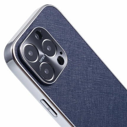 For iPhone 16 Pro Cover Cross Texture PU Leather Coated TPU Cell Phone Case