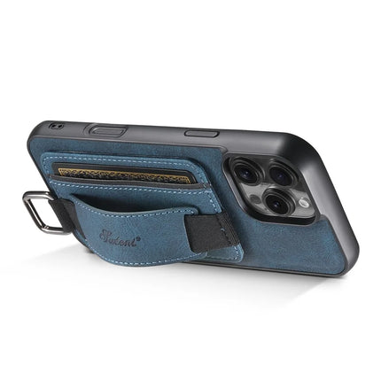 SUTENI H13 For iPhone 16 Pro Max Case Litchi Texture Leather+TPU+PC Cover with Card Holder Kickstand