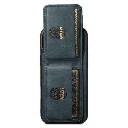 SUTENI H03 For iPhone 16 Plus Case Card Holder Waxy Texture Leather+TPU Phone Cover