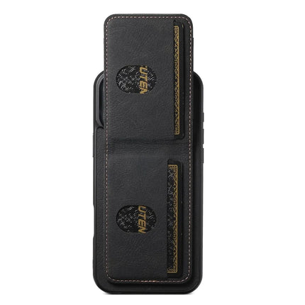 SUTENI H03 For iPhone 16 Pro Max Case Card Holder Kickstand Litchi Texture Leather+TPU Phone Cover