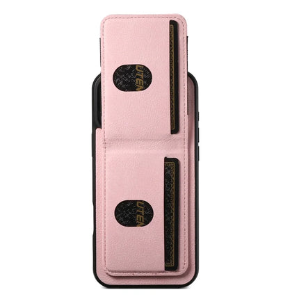 SUTENI H03 For iPhone 16 Pro Max Case Card Holder Kickstand Litchi Texture Leather+TPU Phone Cover