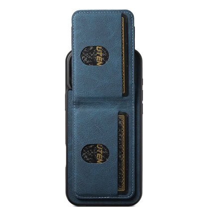 SUTENI H03 For iPhone 16 Pro Max Case Card Holder Kickstand Litchi Texture Leather+TPU Phone Cover