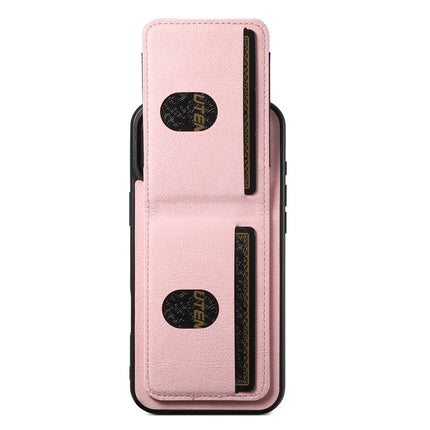 SUTENI H03 For iPhone 16 Plus Case Card Holder Kickstand Litchi Texture Leather+TPU Phone Cover