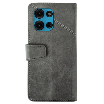 IDEWEI For Motorola Moto G75 5G Case Leather Wallet Phone Cover Stand Calf Texture