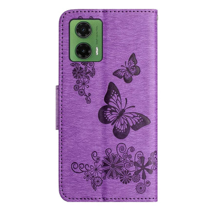 For Motorola Moto G35 5G Case Butterflies Flower Leather Wallet Flip Phone Cover