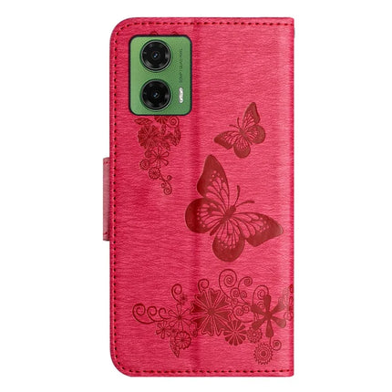 For Motorola Moto G35 5G Case Butterflies Flower Leather Wallet Flip Phone Cover