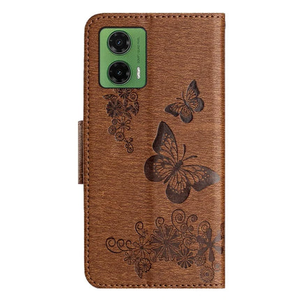 For Motorola Moto G35 5G Case Butterflies Flower Leather Wallet Flip Phone Cover