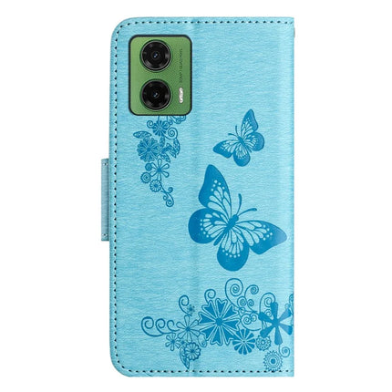 For Motorola Moto G35 5G Case Butterflies Flower Leather Wallet Flip Phone Cover