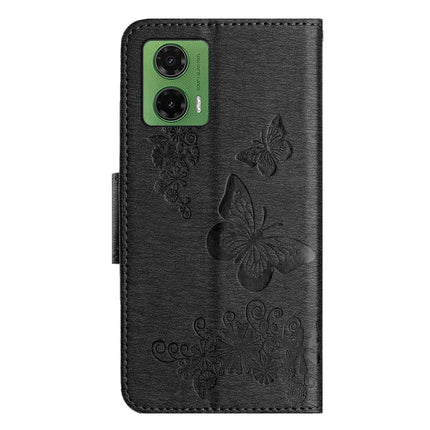 For Motorola Moto G35 5G Case Butterflies Flower Leather Wallet Flip Phone Cover