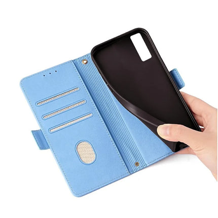 For iPhone 15 Pro Max Leather Wallet Case RFID Blocking Stand Cover with Hand Strap