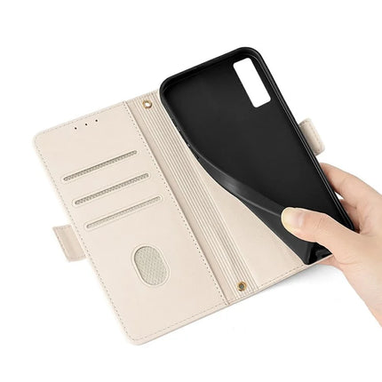 For iPhone 15 Pro Max Leather Wallet Case RFID Blocking Stand Cover with Hand Strap