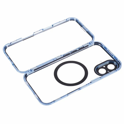 For iPhone 16 Case Double Sides Tempered Glass Phone Cover Compatible with MagSafe Full Protector