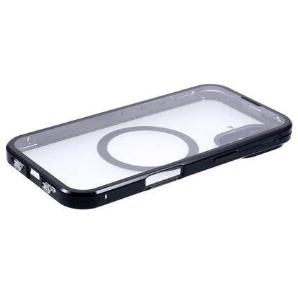For iPhone 16 Case Double Sides Tempered Glass Phone Cover Compatible with MagSafe Full Protector