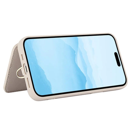 SY-001 For iPhone 16 Pro Max Case Card Slots Leather Coated TPU Flower Phone Cover