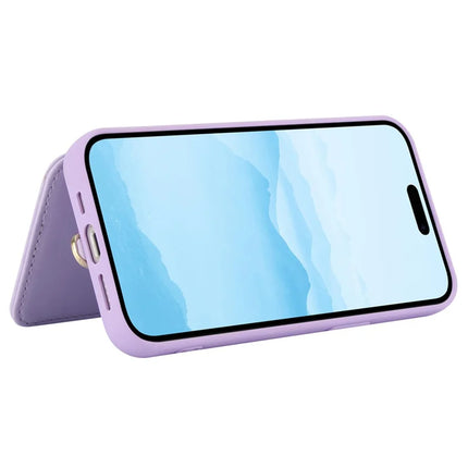 SY-001 For iPhone 16 Pro Max Case Card Slots Leather Coated TPU Flower Phone Cover