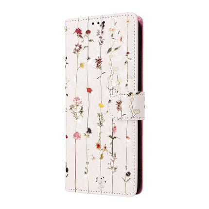 For Samsung Galaxy A06 Case RFID Blocking Flower Leather Phone Cover
