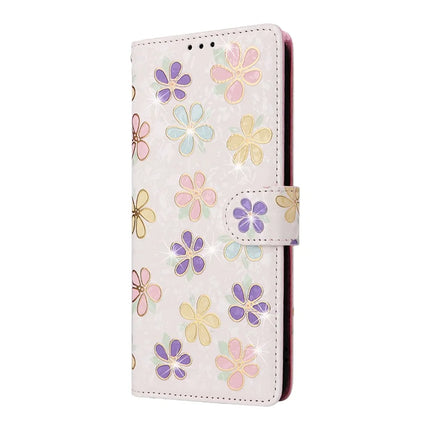 For Samsung Galaxy A06 Case RFID Blocking Flower Leather Phone Cover