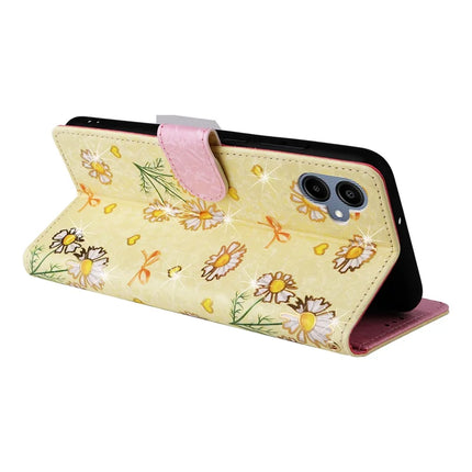 For Samsung Galaxy A06 Case RFID Blocking Flower Leather Phone Cover