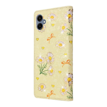 For Samsung Galaxy A06 Case RFID Blocking Flower Leather Phone Cover