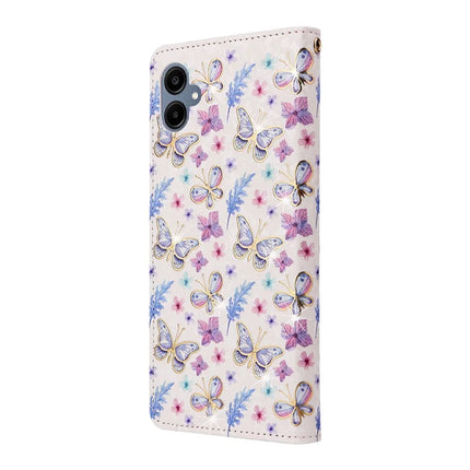 For Samsung Galaxy A06 Case RFID Blocking Flower Leather Phone Cover