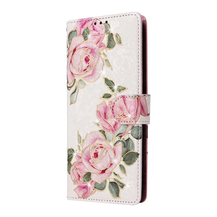 For Samsung Galaxy A06 Case RFID Blocking Flower Leather Phone Cover