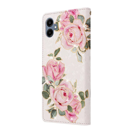 For Samsung Galaxy A06 Case RFID Blocking Flower Leather Phone Cover