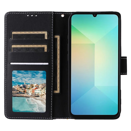 For Samsung Galaxy A06 Case Lacquered Marble Pattern Leather Phone Cover
